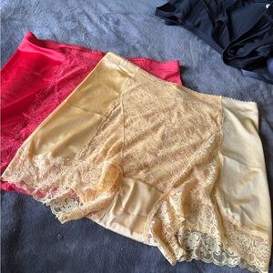 Rhonda Shapewear Duo of Yellow and Orange Lace Pull Ons in Size 2X.  New!